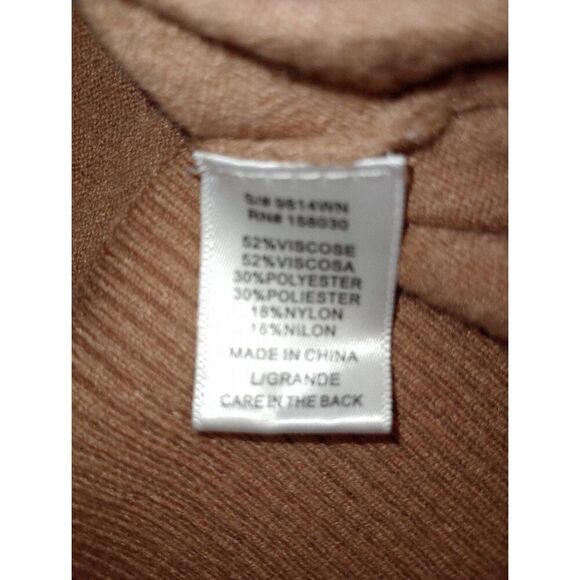 Love tree mock neck tan sweater. Size large - Picture 4 of 4